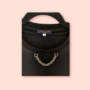Louis Vuitton black T-shirt with chain | size XS